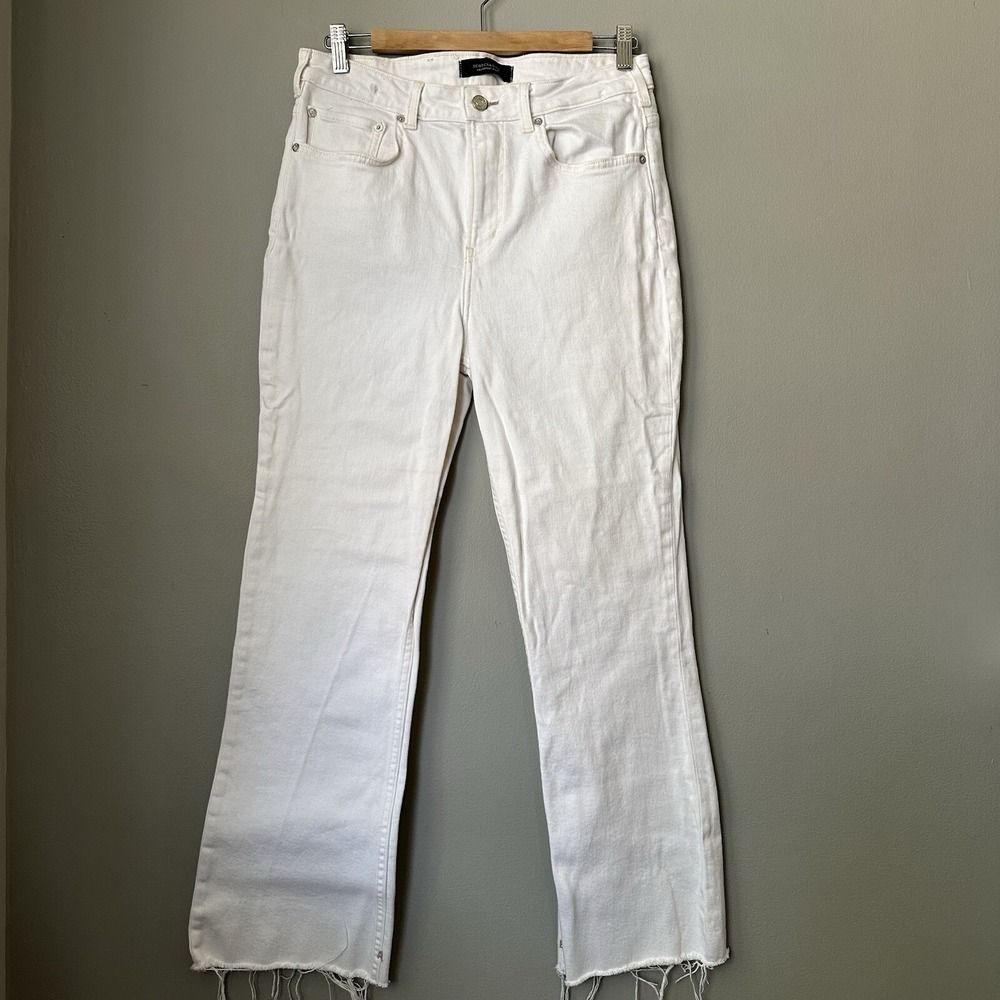 Scotch & Soda Women Jeans 30x28‎ White High-Rise The Kick Cropped Ankle Denim